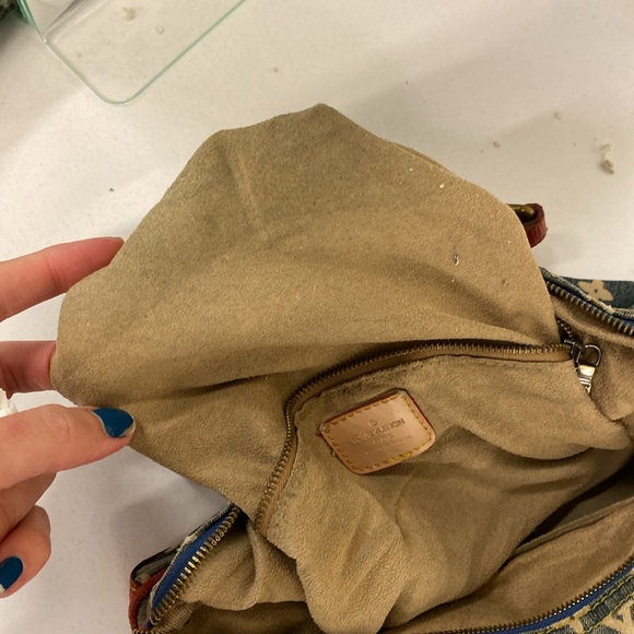 Louis Vuitton vintage denim bag with chain handles - Picture 9 of 14